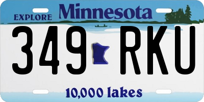 MN license plate 349RKU