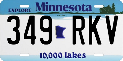 MN license plate 349RKV
