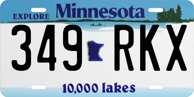 MN license plate 349RKX
