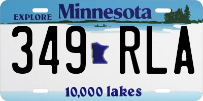 MN license plate 349RLA