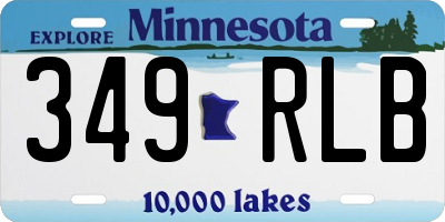 MN license plate 349RLB