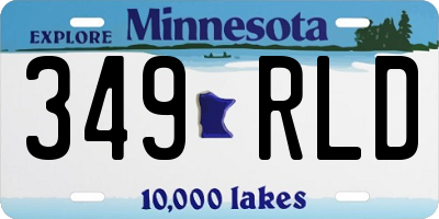 MN license plate 349RLD