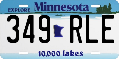 MN license plate 349RLE