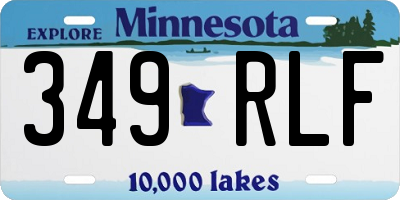 MN license plate 349RLF
