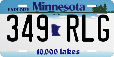 MN license plate 349RLG