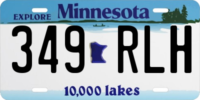 MN license plate 349RLH