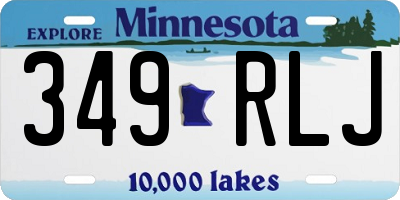 MN license plate 349RLJ