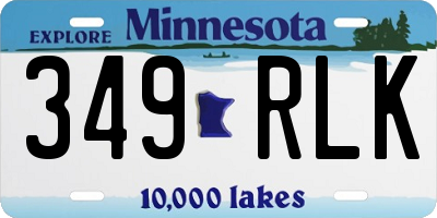 MN license plate 349RLK