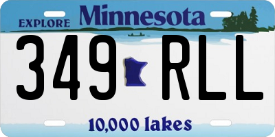 MN license plate 349RLL