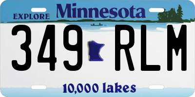 MN license plate 349RLM