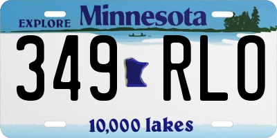 MN license plate 349RLO