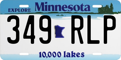 MN license plate 349RLP