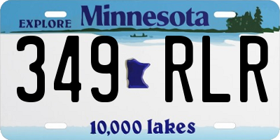 MN license plate 349RLR
