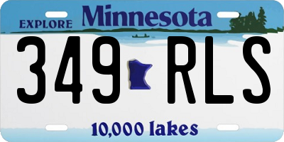 MN license plate 349RLS