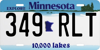 MN license plate 349RLT