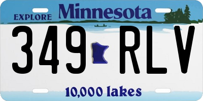 MN license plate 349RLV
