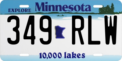 MN license plate 349RLW