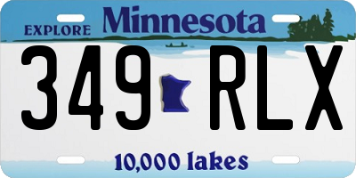 MN license plate 349RLX