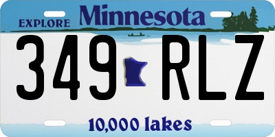 MN license plate 349RLZ
