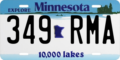 MN license plate 349RMA