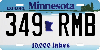 MN license plate 349RMB