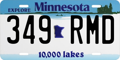 MN license plate 349RMD