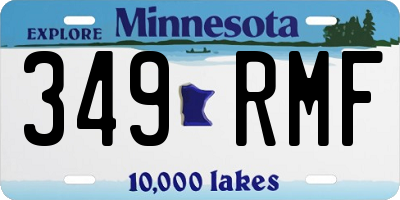 MN license plate 349RMF