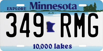 MN license plate 349RMG