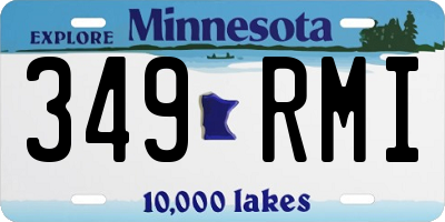 MN license plate 349RMI