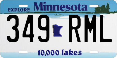 MN license plate 349RML