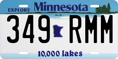 MN license plate 349RMM