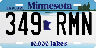 MN license plate 349RMN