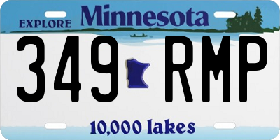 MN license plate 349RMP