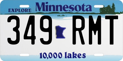 MN license plate 349RMT