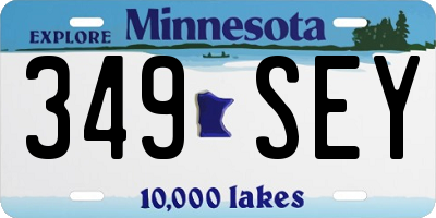MN license plate 349SEY