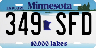 MN license plate 349SFD