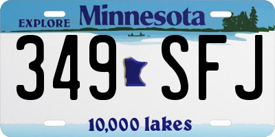 MN license plate 349SFJ