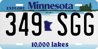 MN license plate 349SGG