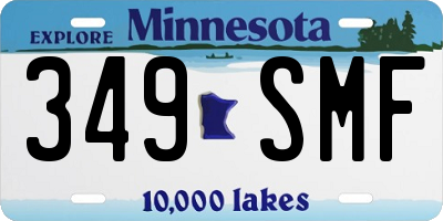 MN license plate 349SMF