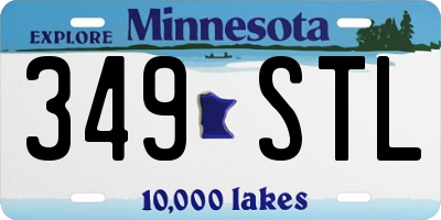 MN license plate 349STL