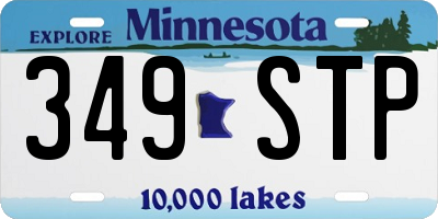MN license plate 349STP