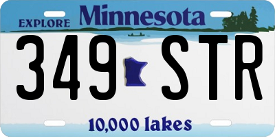 MN license plate 349STR