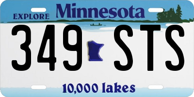 MN license plate 349STS