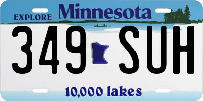 MN license plate 349SUH