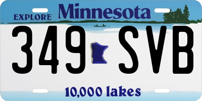MN license plate 349SVB