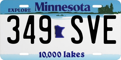 MN license plate 349SVE