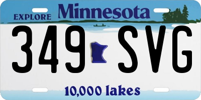 MN license plate 349SVG