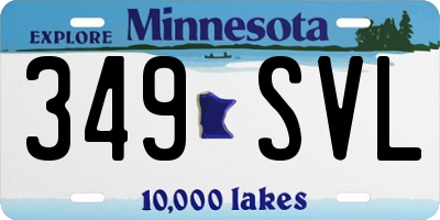 MN license plate 349SVL