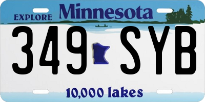 MN license plate 349SYB