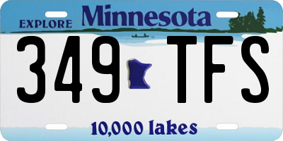 MN license plate 349TFS